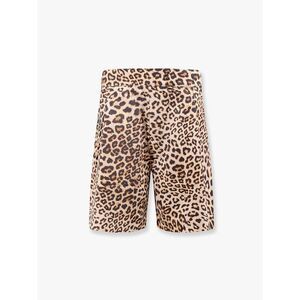 A Paper Kid Men Cotton Bermuda Shorts With Animalier Print